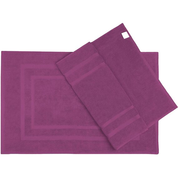 NatureMark 2er Pack Badvorleger Badematte | Premium Qualitt | 100% Baumwolle | 50 x 80 cm | Duschvorleger Duschmatte Doppelpack | Farbe: Pink