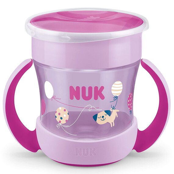 NUK Mini Magic Cup Trinklernbecher | auslaufsicherer 360 Trinkrand | 160ml | auslaufsicher | BPA-frei | 6+ Monate | rot