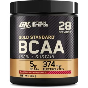 Optimum Nutrition Gold Standard BCAA Pulver, Aminosuren Komplex Hochdosiert mit Vitamin C, Zink, Magnesium und Elektrolyte, Raspberry & Pomegranate, 28 Portionen, 266g, Verpackung kann Variieren
