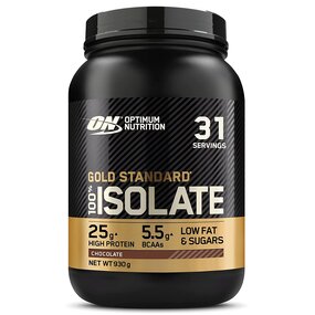 Optimum Nutrition ON Gold Standard 100% Isolate, Whey Isolate Protein Pulver, Eiweipulver mit natrlich enthalten Glutamin und Aminosuren, Chocolate, 31 Portionen, 930g