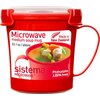 Sistema Microwave Microwave Suppentasse, mittelgroß | mikrowellenfeste Lebensmittelbehälter | 656 ml | BPA-frei | rot