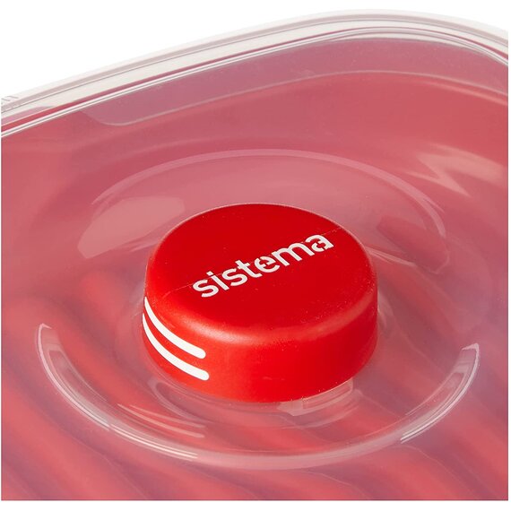 Sistema Microwave Easy Speck, weiß/rot, 28,7 x 21,9 x 7 cm
