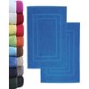 NatureMark 2er Pack Badvorleger Badematte | Premium Qualität | 100% Baumwolle | 50 x 80 cm | Duschvorleger Duschmatte Doppelpack | Farbe: Navy blau