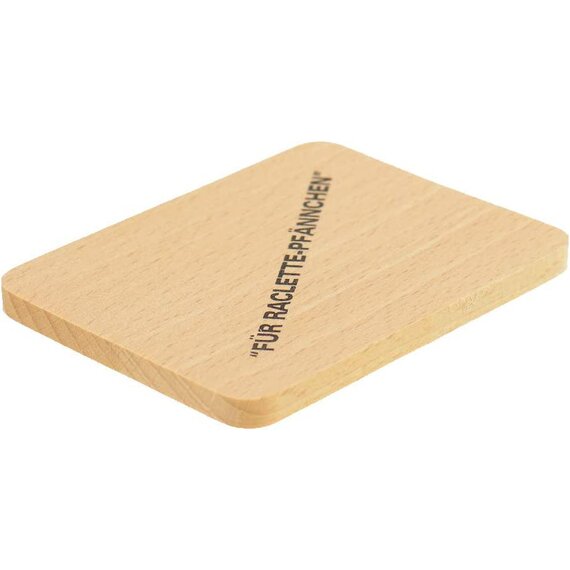 HOFMEISTER® 12811 (8er) Brettchen für Raclettepfännchen, mit Aufdruck aus Holz 10 cm
