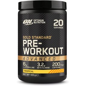 Optimum Nutrition Gold Standard Pre-workout Advanced mit L-Citrullin, Beta-Alanin und Koffein, Tropical, 20 Portionen, 420 g