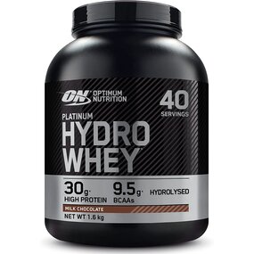 Optimum Nutrition ON Hydro Whey Protein Isolat Pulver, Eiweißpulver Reich an BCAA, Milk Chocolate, 40 Portionen, 1,6 kg, Verpackung kann variieren