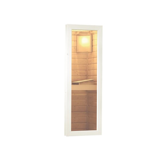 KARIBU Saunafenster 40 x 1220 x 420 mm Klarglas verpackt weiß